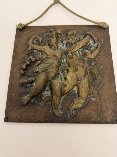 Bronze relief bild - antik, 2