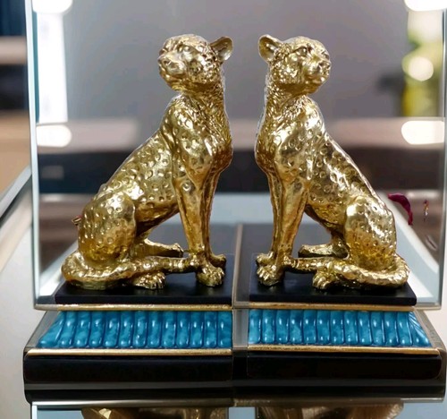 Skulptur leopard set - leopard,