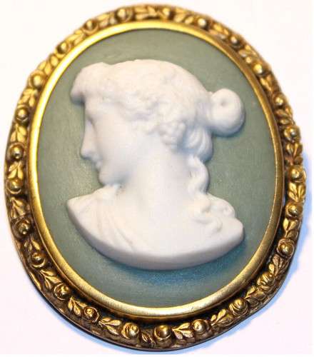 Jugendstil kamee brosche - jugendstil,