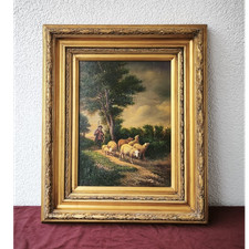 Antikes Ölgemälde auf Holz