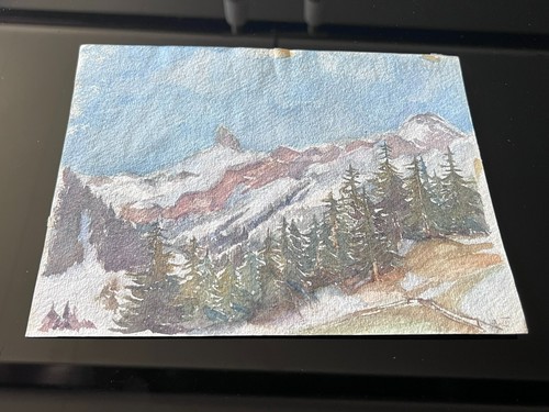 Aquarell schweizer landschaft - aquarell,