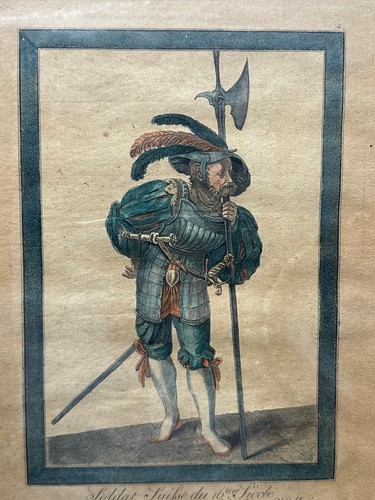Radierung schweizer soldat - radierung,