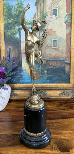 Hermes bronze figur - hermes, merkur