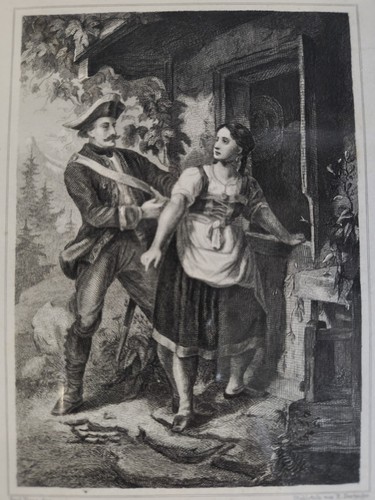 Antiker stahlstich goethe - antiker,