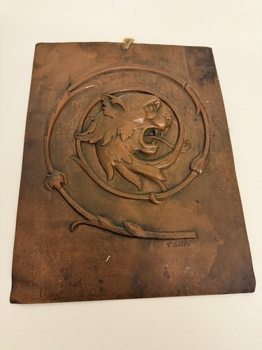 Kupfer relief bild jugendstil - relief,