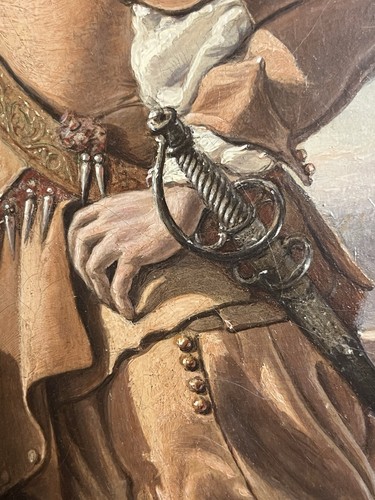 Antikes ölgemälde kavalier - antikes,